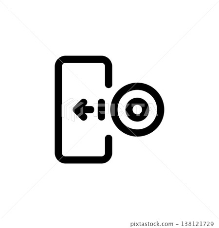 import disc data icon. Perfect for application, web, logo and presentation template. icon design line style 138121729