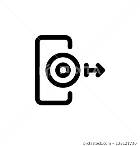 export disc data icon. Perfect for application, web, logo and presentation template. icon design line style 138121730