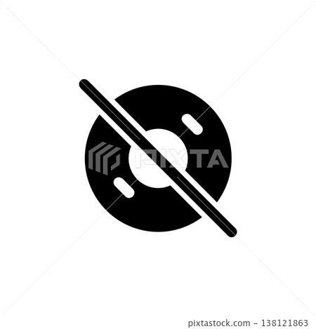 disable disc icon. Perfect for application, web, logo and presentation template. icon design solid style 138121863