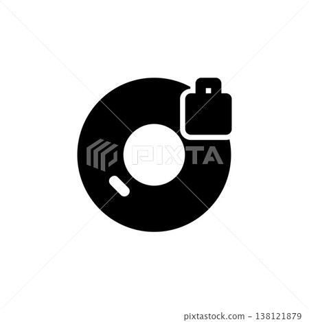 lock disc icon. Perfect for application, web, logo and presentation template. icon design solid style lock disc icon. Perfect for application, web, logo and presentation template. icon design solid style 138121879