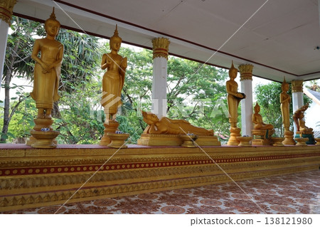 View from within the grounds of Wat Manorom [Luang Prabang, Laos] 138121980