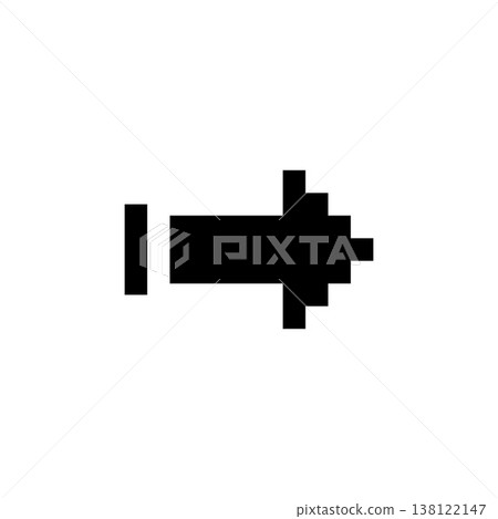 next, skip, up, down, left, right and arrow icon. Perfect for application, web, logo, game and presentation template. icon design pixel art and solid style 138122147