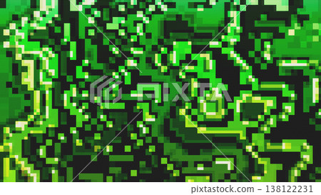 Green Pixel Glitch Background with Digital Noise Distortion Green Pixel Glitch Background with Digital Noise Distortion 138122231