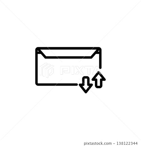 message icon design line style, statistic icon, logo and presentation template 138122344