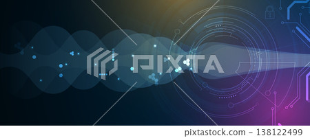 Cloud concept technology flat style background and network security Cloud concept technology flat style background and network security 138122499
