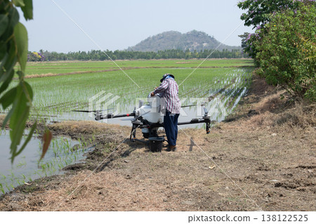 Drones are a modern agricultural technology that farmers are using in their farming operations. Drones are a modern agricultural technology that farmers are using in their farming operations. 138122525