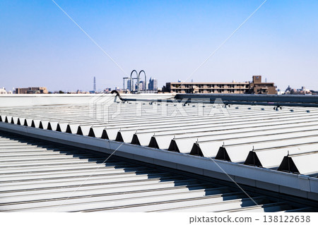 Corrugated metal roofing, galvalume steel sheet 138122638
