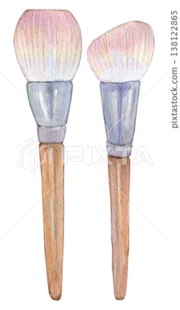 水彩插畫、手繪插畫、化妝品 水彩插畫、手繪插畫、化妝品 138122865