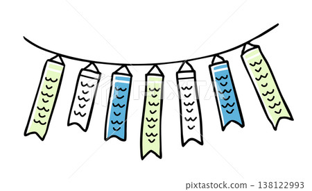 A string of carp streamers (2 colors) A string of carp streamers (2 colors) 138122993