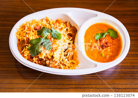 Biryani is a trendy food with a fragrant spice flavor. [An Indian-style rice dish experiencing unprecedented popularity] 138123074
