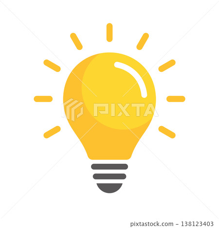 Illustration of a simple light bulb Illustration of a simple light bulb 138123403