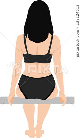 Illustration of a woman who succeeded in dieting Illustration of a woman who succeeded in dieting 138124512
