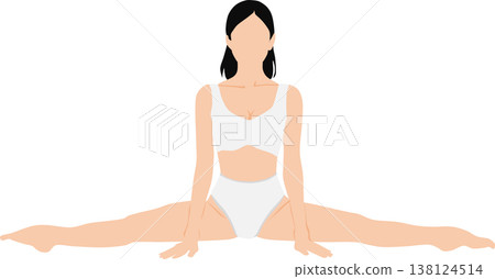 Illustration of a woman stretching Illustration of a woman stretching 138124514