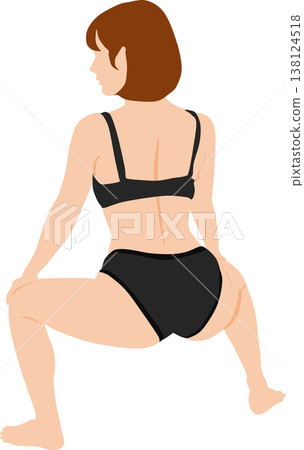 成功節食的女人的插圖 138124518