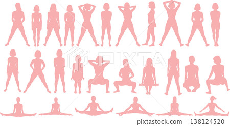 Illustration of a woman who succeeded in dieting Illustration of a woman who succeeded in dieting 138124520