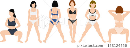 成功節食的女人的插圖 成功節食的女人的插圖 138124536