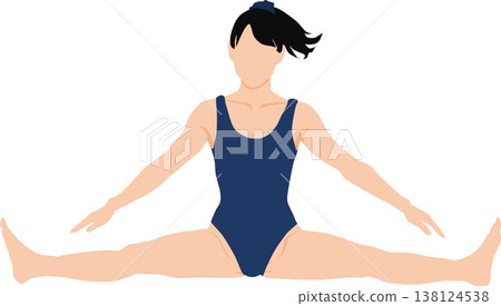 婦女舒展的例證 138124538