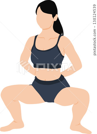 成功節食的女人的插圖 138124539