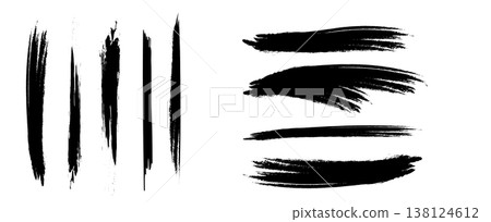 Brushstroke material. Brush strokes. Brushstroke material. Brush strokes. 138124612