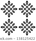 Simple flowers Plant ornament for laser cut 138125422