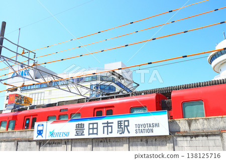 愛知縣豐田市名鐵豐田市站停靠的電車風景 138125716