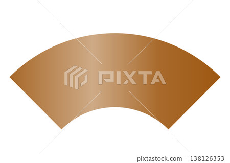 日式扇形相框材質，飾以銅色漸層。 138126353