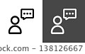 Simple speech bubble and human icon illustration 138126667