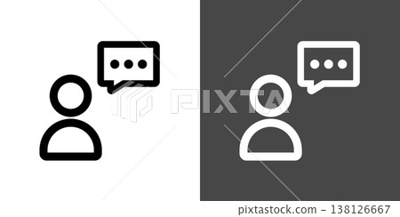Simple speech bubble and human icon illustration Simple speech bubble and human icon illustration 138126667