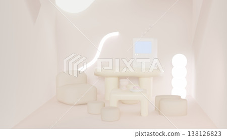 Off-white modern interior room (background) Off-white modern interior room (background) 138126823