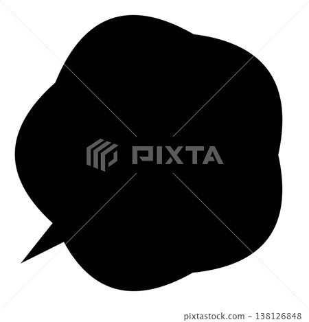 Speech bubble silhouette material Speech bubble silhouette material 138126848