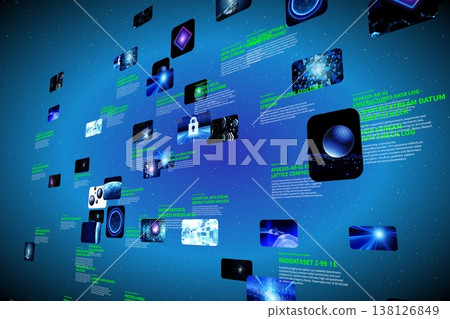 Floating in the digital information space Floating in the digital information space 138126849