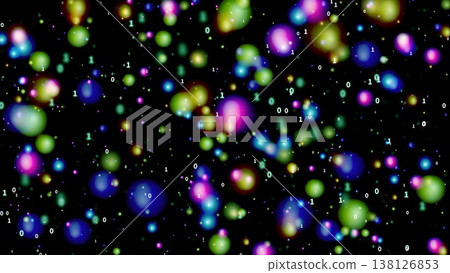 Binary and colorful balls of light 138126853