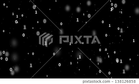 Black and white binary code descent 138126858