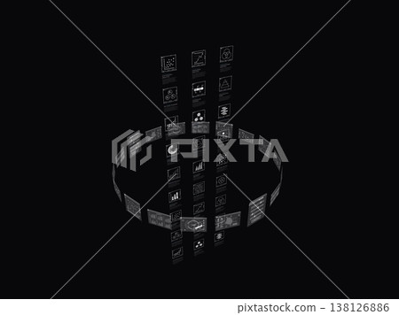 Circularly arranged data analysis panels Circularly arranged data analysis panels 138126886