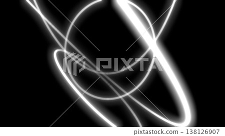 Abstract painting woven from intersecting lines of light Abstract painting woven from intersecting lines of light 138126907