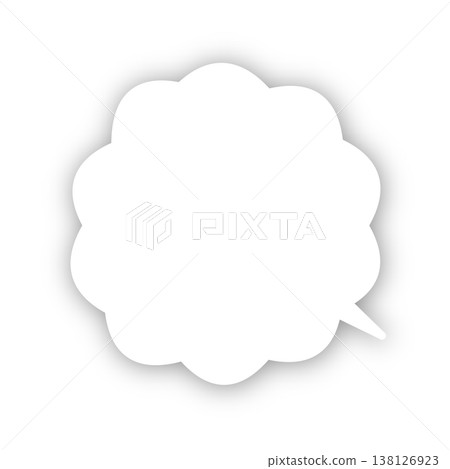 雲狀對話框和陰影的插圖 138126923