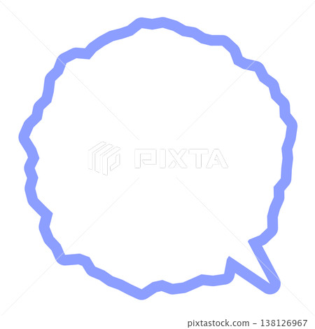 Speech bubbles drawn with wavy lines Speech bubbles drawn with wavy lines 138126967