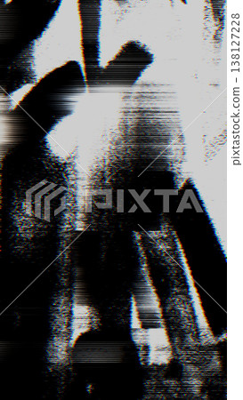 Glitch Texture with Scanline Distortion and Monochrome Noise Glitch Texture with Scanline Distortion and Monochrome Noise 138127228
