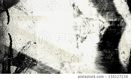 Black and White Glitch Texture with Scanline Artifacts Black and White Glitch Texture with Scanline Artifacts 138127238