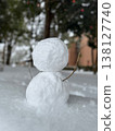 A fleeting white snowman 138127740