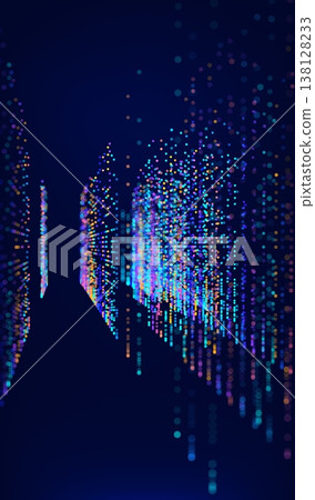 Abstract future ai background with blue big data and digital dots for tech and technology science presentation. Line cyber business network 3d backdrop. Connection graphic design. Abstract future ai background with blue big data and digital dots for tech and technology science presentation. Line cyber business network 3d backdrop. Connection graphic design. 138128233