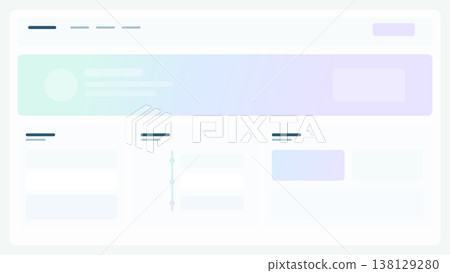 Lab analytics gradient UI background with diagnostic data cards, clinical monitoring panels, and modern editable interface for medical dashboards now. 138129280