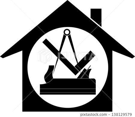 House, tools, carpenter, joiner, carpenter, logo, sticker House, tools, carpenter, joiner, carpenter, logo, sticker 138129579