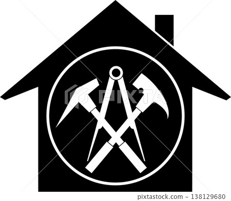 House, roofing tools, tools, roofer, logo, sticker House, roofing tools, tools, roofer, logo, sticker 138129680