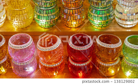 Candle Holders Mosaic Glass Candle Holders Mosaic Glass 138129802