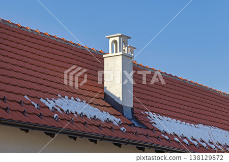 Roof Snow White Chimney Roof Snow White Chimney 138129872