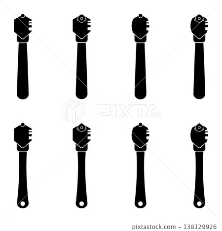 Glass, glass cutter, glazier, glass cutter, craftsman, logo, icon 138129926