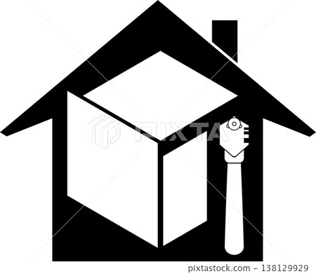House, glass, glass cutter, glazier, logo, icon House, glass, glass cutter, glazier, logo, icon 138129929