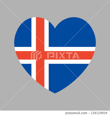 Iceland flag icon in heart shape. Flag heart shaped sticker. Icelandic national flag button. Flag badge, banner. Iceland flag icon in heart shape. Flag heart shaped sticker. Icelandic national flag button. Flag badge, banner. 138129934