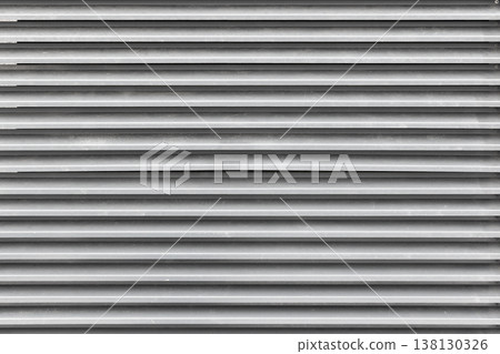 Close-up of horizontal metal shutters, background photo Close-up of horizontal metal shutters, background photo 138130326